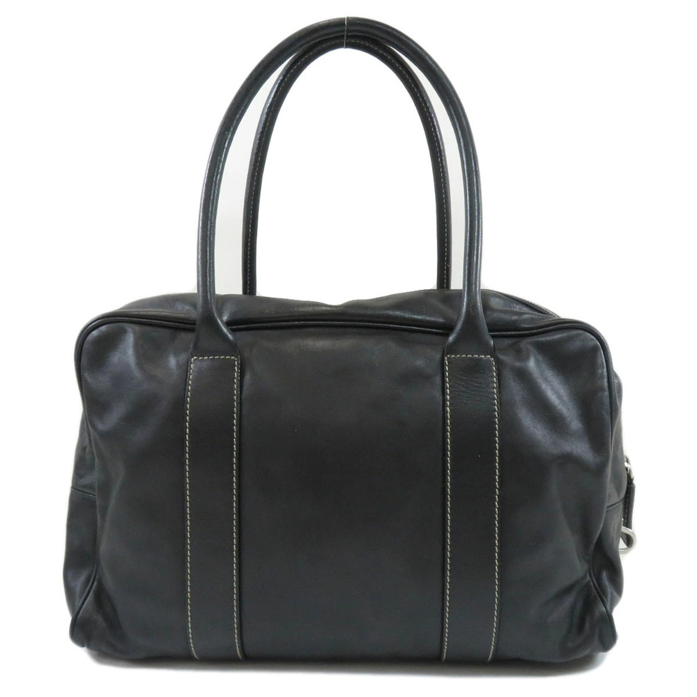 Prada Black Nappa bag triangle enamel Bauletto Black